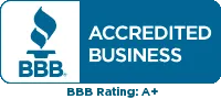 BBB accredited business, A+ rating